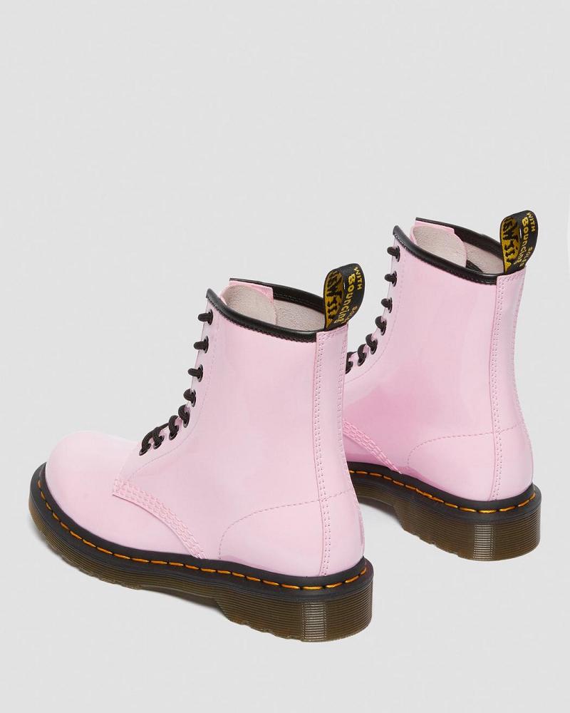 Dr Martens 1460 Lak Leren Veterlaarzen Dames Roze | NL 582EBC